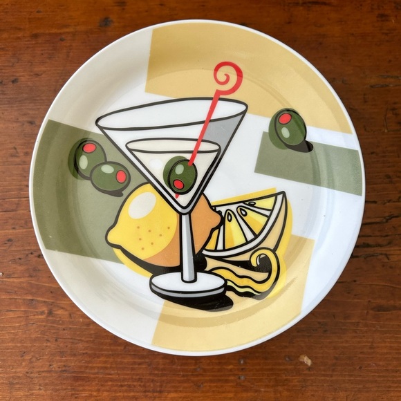 Martini Motif Side Plates - Picture 2 of 3
